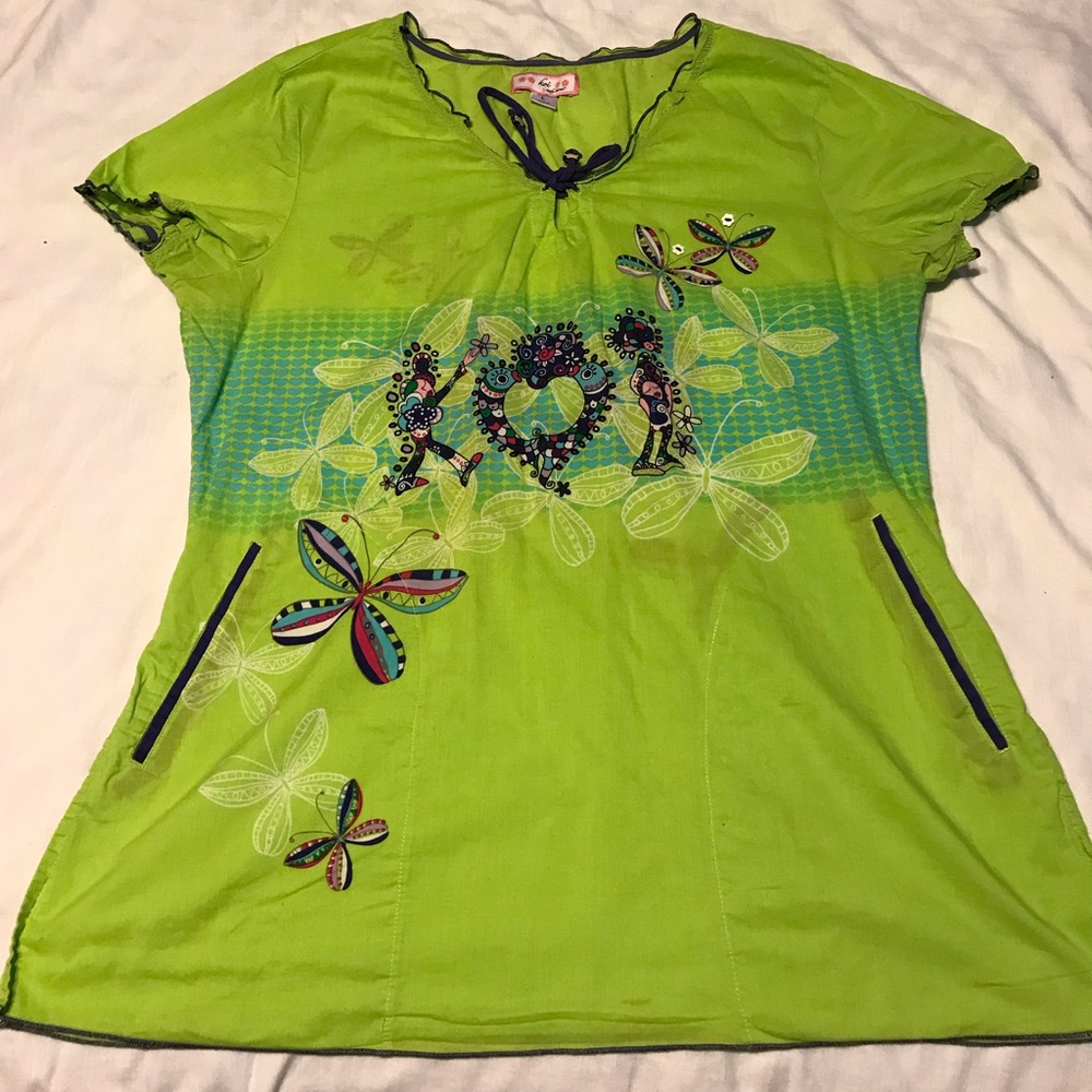 Koi scrub top